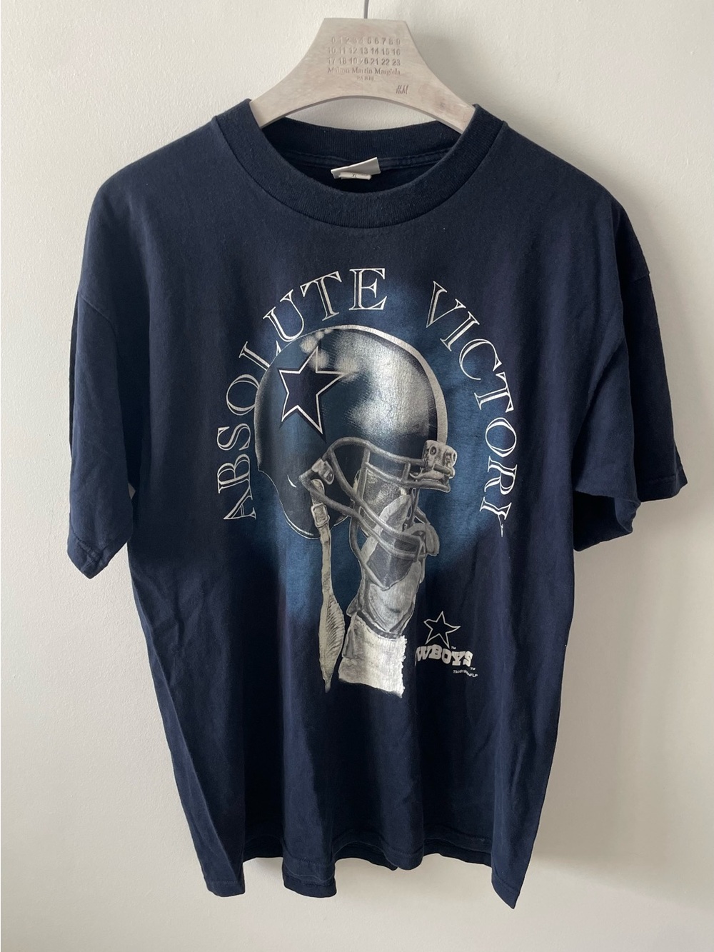 VTG Dallas Cowboys Absolute Victory 90s Tee XL College Concepts Navy Kicked Butt